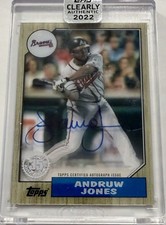Andruw Jones Auto 2022 Topps Clearly Authentic Baseball Card