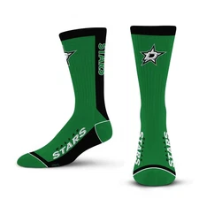 NHL Dallas Stars MVP Crew Socks - Team Color Large - Officially Licensed For Bar