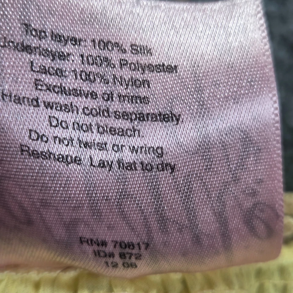 Lencería Babydoll Vintage Y2K Victoria Secret 100% Seda Amarillo Coqueta Mediana Foto 4 de 4