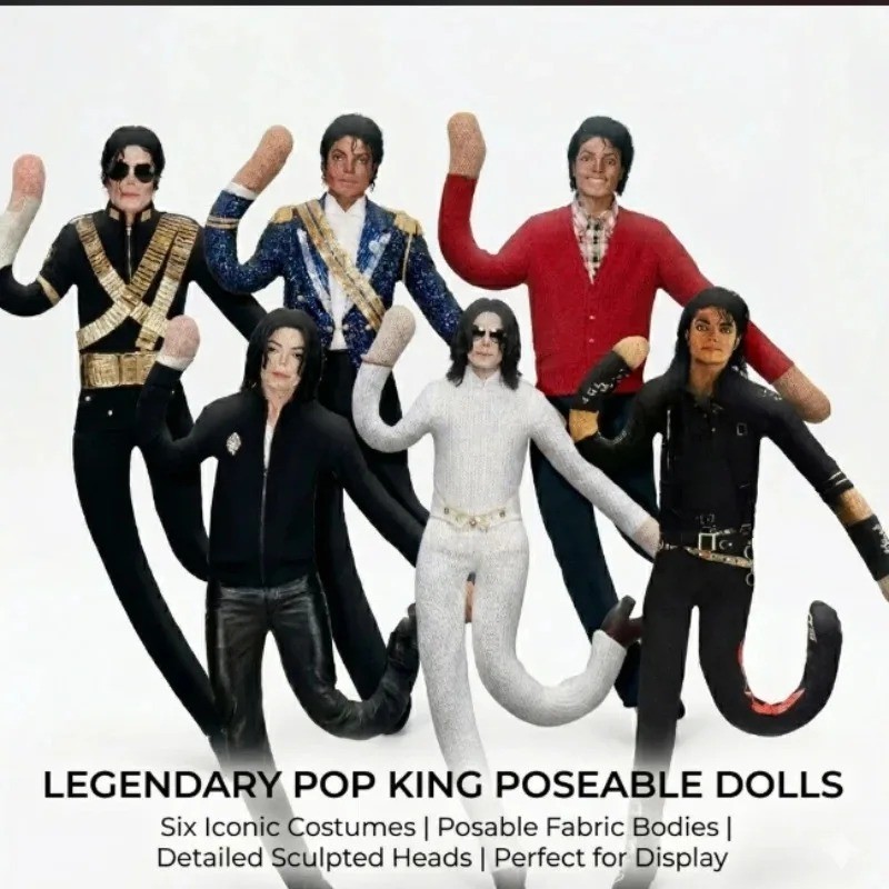 Michael Jackson Cosplay Doll Plush Stuffed Figure Abstract Joint Mobility Toy US