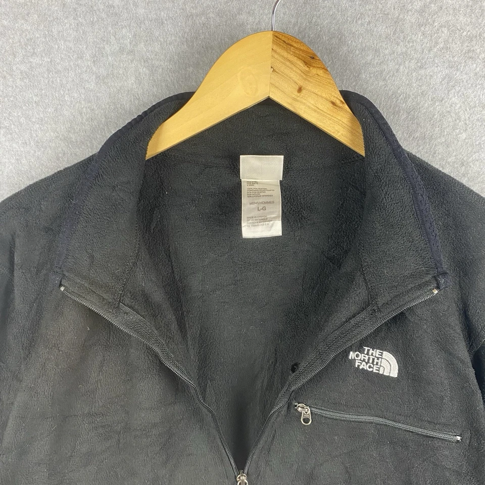 The North Face Fleece Jumper Mens L Black Half Zip Vintage Made In Canada 1990s - Image 4 of 4