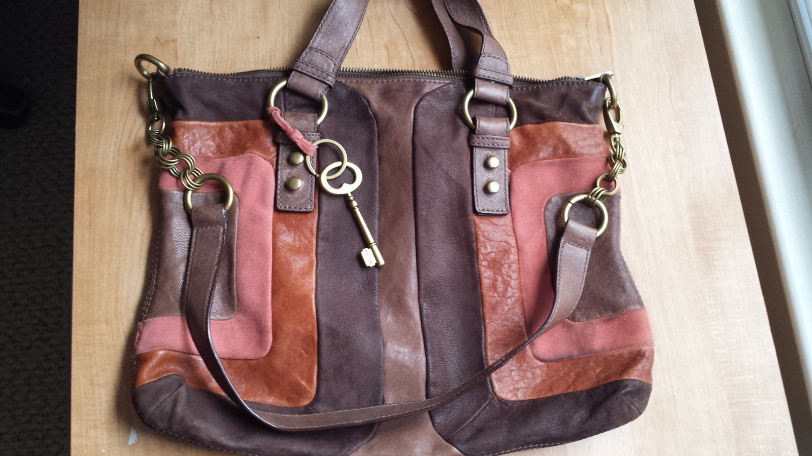 Fossil Extra Large Vintage Patchwork Leather Tote… - image 1