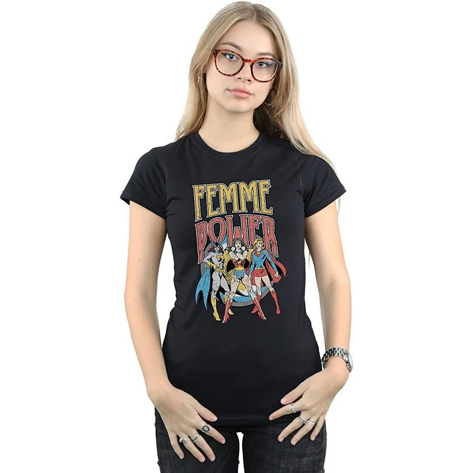 DC Super Hero Girls - T-shirt FEMME POWER - Femme (BI1619) - Photo 2/4