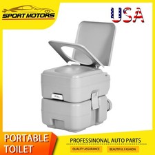 5.8G RV Portable Toilet W/ Press Flush Pump Leak-proof for Camping Travel Trip