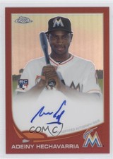 2013 Topps Chrome Red Refractor Rookie 10/25 Adeiny Hechavarria #116 Auto 0b0