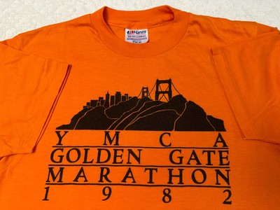 Vintage 1980s 80s 1982 Golden Gate Bridge San Francisco Marathon T-Shirt S M NEW