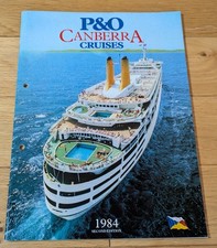 Genuine Vintage Brochure - “P&O Canberra Cruises - 1984 Second Edition”