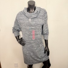 NWT ZeroXposur Cowl Neck Sweater Dress Women's XXL Gray Pockets Active Casual