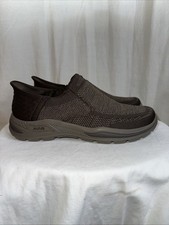 Skechers Men's Brown Slip Ins Arch Fit Dress Hands Free 205202 Size 8 NWOB