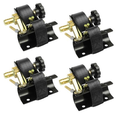 4Pack 1.5''W x7.5''L  Ladder Rack Ratchet Straps w/ J-Hook Retractable Ratchet Tie