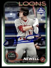 2024 Topps Pro Debut Baseball Chris Newell Great Lakes Loons #PD-100 Signed