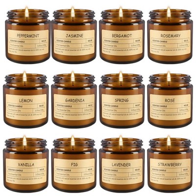 12Pack Scented Candle Set - Aromatherapy Candle Gift Set   Long Lasting Jar C...