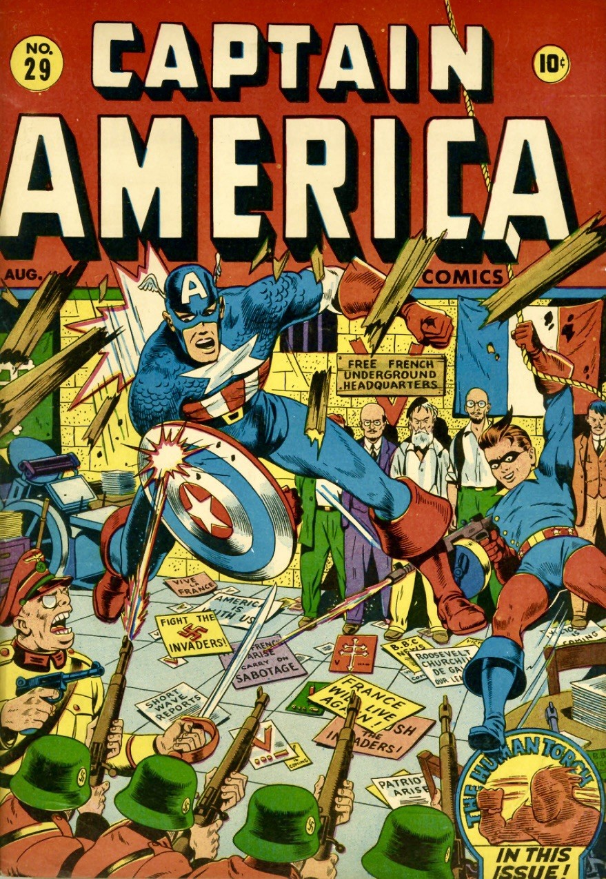 * CAPTAIN AMERICA VOL 1 #29 * 1943 Comic Cover, Multiple sized Poster / Prints