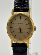 Omega Geneva Ladies Manual Watch 20mm Gold Dial Good Working Condition