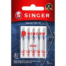 SINGER Universal Denim Machine Needles 5/Pkg-Size 16/100