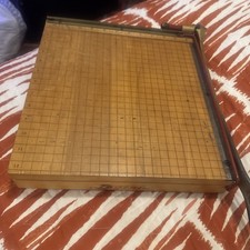 Vintage Ingento No. 4 Paper Cutter Guillotine Trimmer 4 Wood Cast Iron 12"x12"