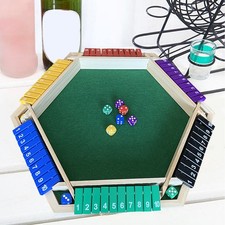 Jeu De Dés Shut The Box Pour 6 Joueurs Plateau En Bois à 6 Faces Colorées