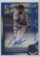 2022 Bowman Chrome Prospect Blue Refractor 9/150 Federico Polanco Auto 1s07
