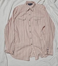 Vintage 90s Polo Ralph Lauren Pearl Snap Western Style Button Up Shirt Sz. Large