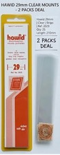 50 Hawid Archival Quality CLEAR Stamp Mounts 29mm For Switzerland, Liechenstein