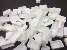 Art Beauty White Plastic Empty Watercolor Paint Pans 48Pcs Full Pans