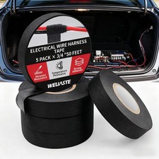 5 Rolls 3/4 Inch x 50 FT Premium Wiring Harness Tape - High Temp Self-Adhesive03