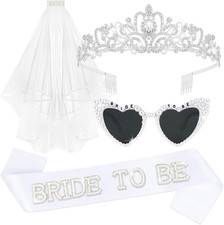 Bachelorette Party Favors - Pearl Bride to Be Sash  Crown  Wedding