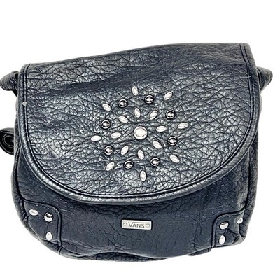 Vans Crossbody Purse Handbag Small Black Star Studded Western Sling Bag New