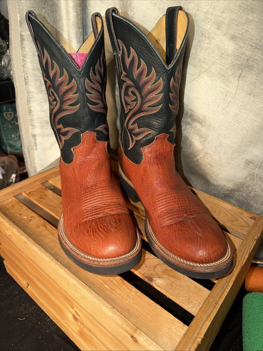 Justin Tekno Crepe Full Quill Ostrich Cowboy Boots Western Men’s 8.5D USA Made Justin tekno crepe boots - Gem main image 2
