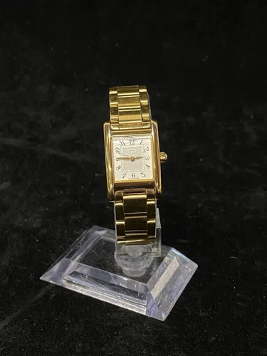 Orologio Coach Swiss Quartz W003B acciaio inox tono oro stile rettangolare