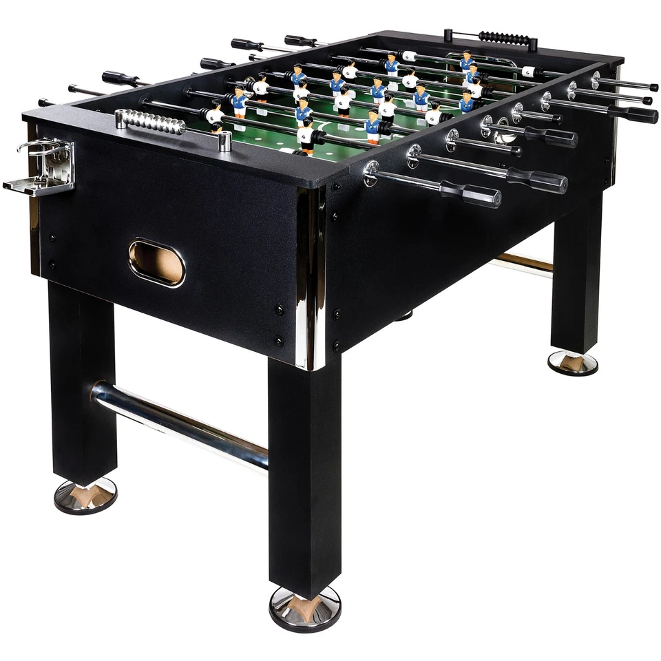 GAMES PLANET® Profi Tischfussball Leeds Kicker schwarz - Bild 1 von 4