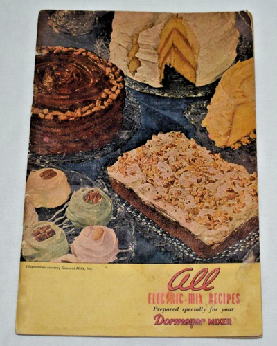Vintage 1949 Dormeyer Electric-Mix Treasure Book Mixer Recipe Cookbook  - Picture 1 of 6