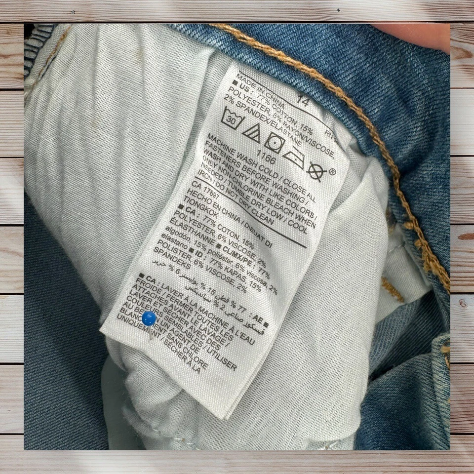 Old Navy джинсы девочек 14 средний подъем узкие Капри синий джинсовой ткани эластичной мягкий новый - Изображение 4 из 4