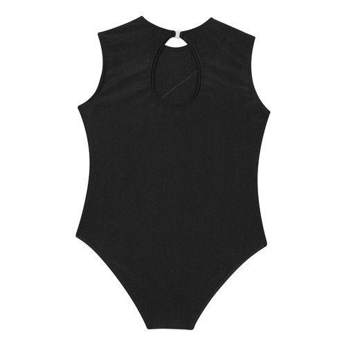 Kids Girls Bodysuit Fitness Leotard Patchwork Romper Show Jumpsuit Latin Shiny - Picture 55 of 62