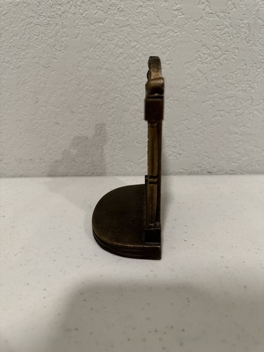 B&H Bradley Hubbard Cast Iron Bronze Bookend Country Home Trees Farm Single Nice - Picture 4 of 11