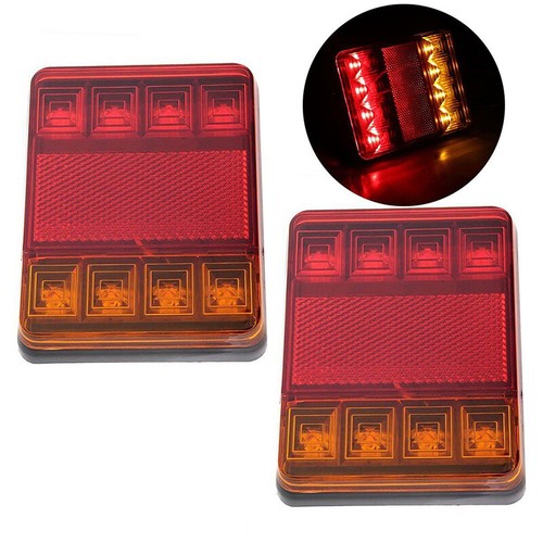 1X Waterproof 8 LED Trailer Light Rear Tail Lamp 12V DC Car Truck Boat Caravvm - Picture 8 of 8