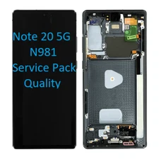 Oled Display Touch Screen Replacement w/Frame Gray for Samsung Note 20 5G N981