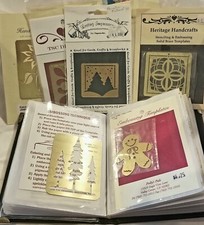 40 Stencils Embossing Templates, Mostly Brass Unused