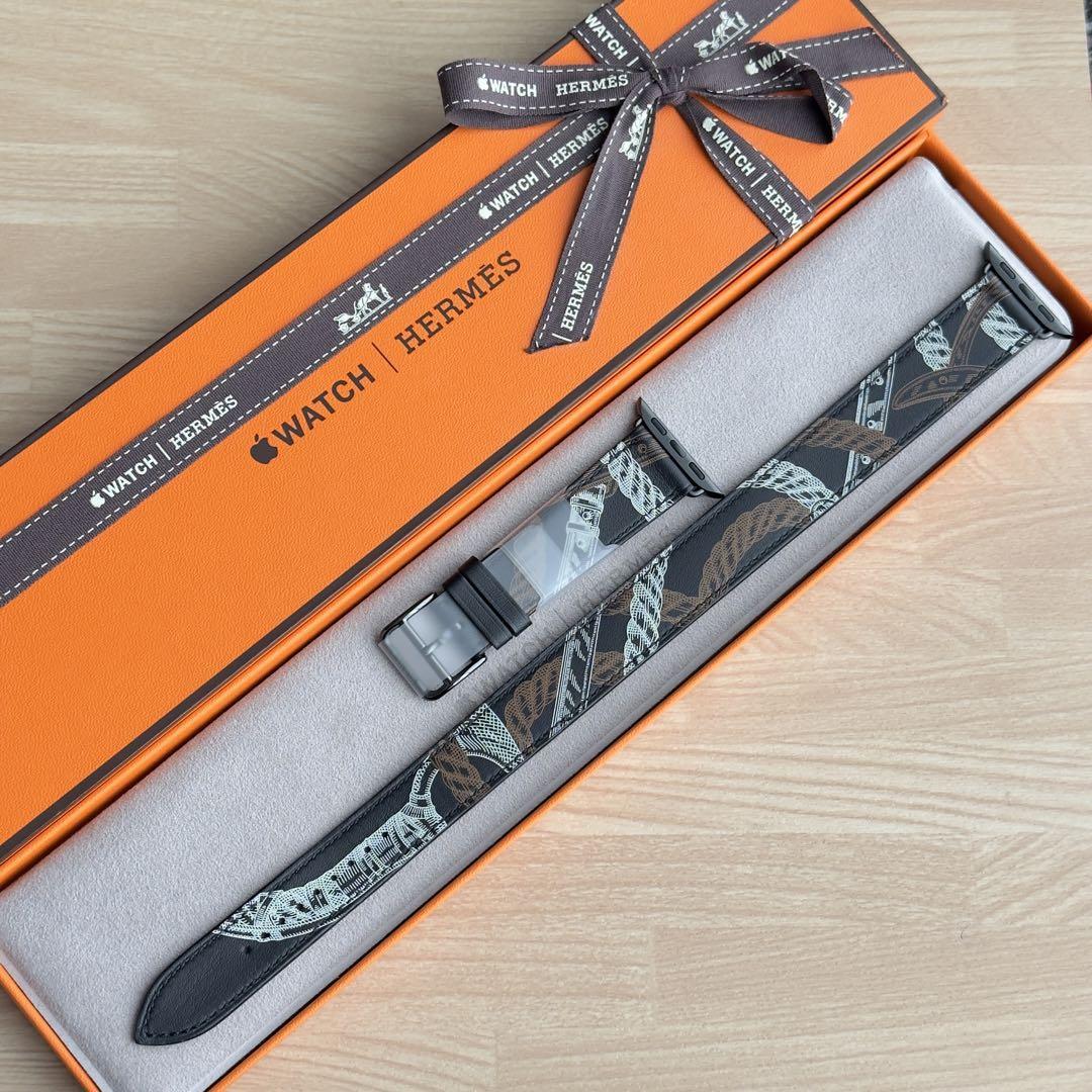 【HERMES】Apple Watch/バンド★Double Tour 41mm Casaque Hermes Apple Watch 41mm Double Tour Fauve Original Band only