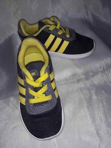 Sneakers Ginnastica Adidas Bambino Nero Giallo Scarpe Lacci 21 Children  Shoes | eBay