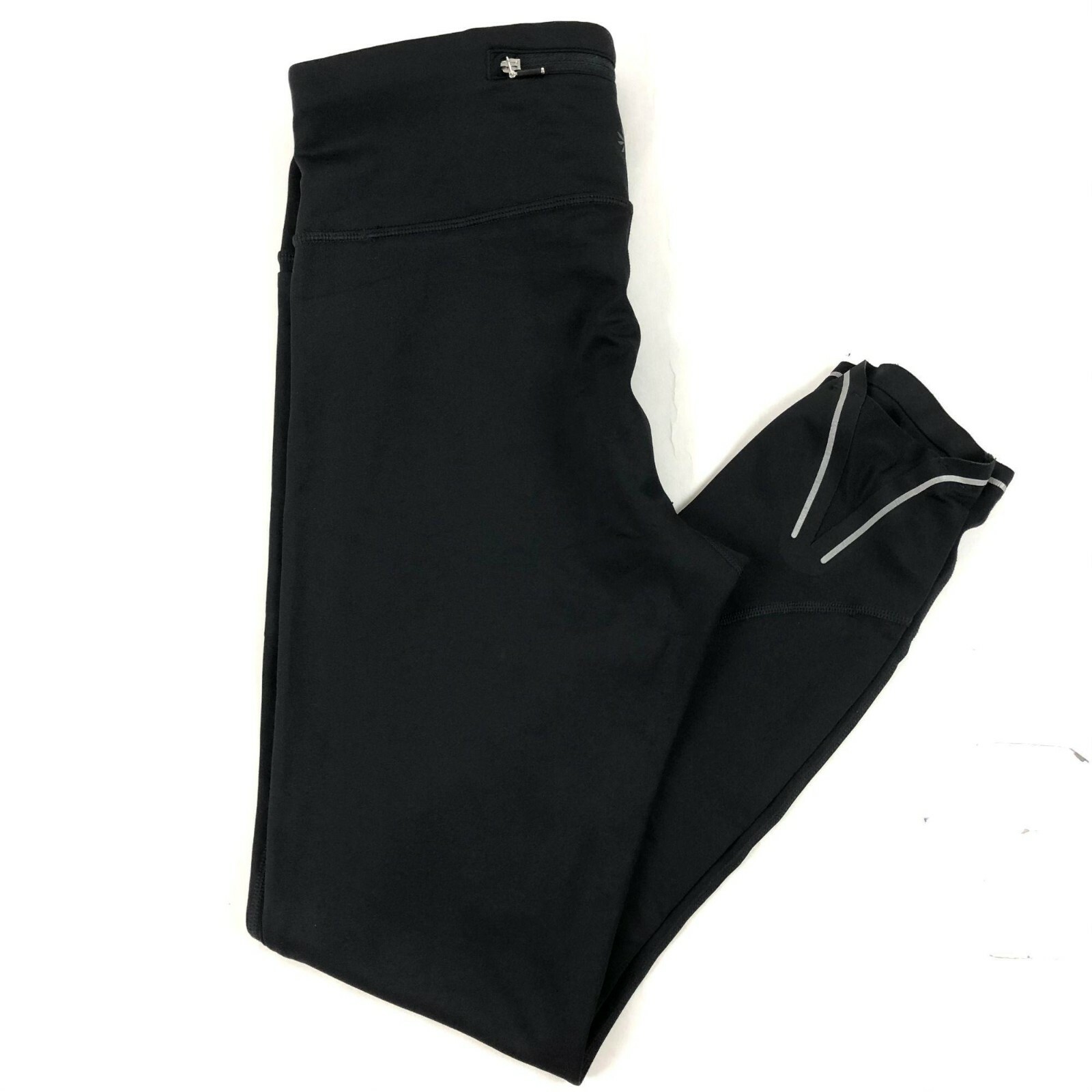 ATHLETA Solid Black Cropped Active Legging w/Spli… - image 3