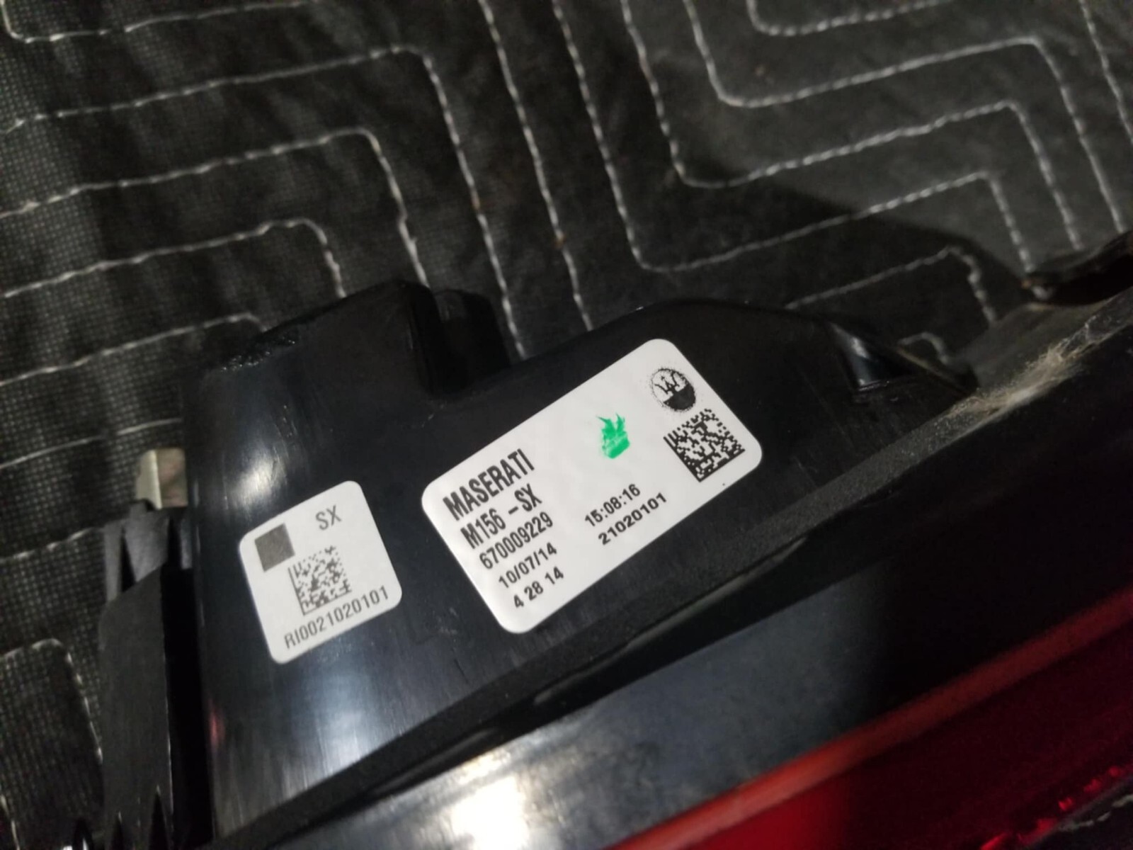 MASERATI QUATTROPORTE REAR LEFT SIDE INNER TAILLIGHT LIGHT LAMP OEM 2014-2020