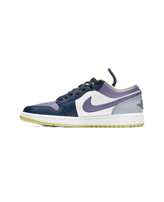 シューズ(女性用) NikeAirJordan1 LowGS\"Brown and Purple\" Nike Air Jordan 1 Retro Low Womens 8.5 No Swoosh Casual Lace