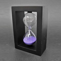 Vstoy Wooden Frame 30 Minutes Hourglass Sand Timer Black Frame Purple Sand, New, on sale Vstoy Wooden Frame 30 Minutes Hourglass Sand Timer Black Frame Purple Sand, New, on sale