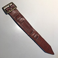 Vintage 1970s Leather Bund Strap 14 mm Leather Cuff Watchband Mens Bracelet