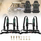 Pair of 4 Point Harness Racing Seat Belt Black- 2" Padding For CanAm X3 YXZ UTV