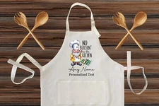 No Bitchin in the Kitchen Cooking Apron Design Personalized Any Text Linen Apron
