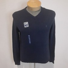 NWT Men's Sweater IZOD Blue Knit V-Neck Pullover Multiple Sizes 60