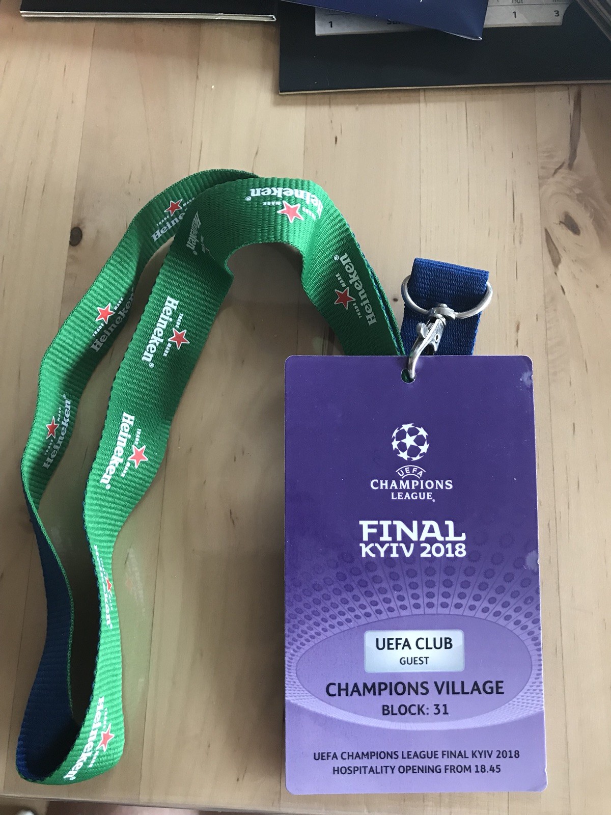Boleto de partido usado VIP CL FINAL 2018 REAL MADRID - LIVERPOOL FC Kiev
