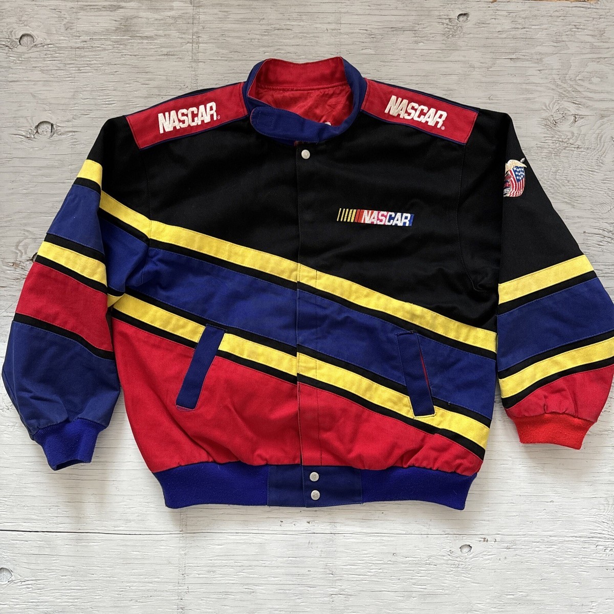 日*0様 90年代 当時モノ jeff hamilton キャバリアーズ　cav Vintage 90s Jeff Hamilton NASCAR Racing Logo Jacket Size XL -USA